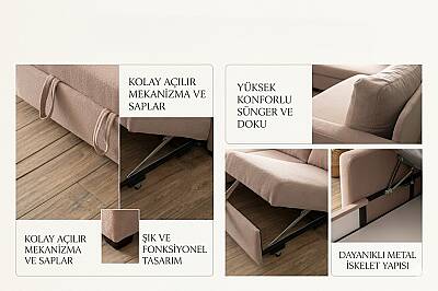 Armegeda Yataklı Köşe Koltuk Takımı - 5