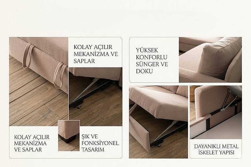 Armegeda Yataklı Köşe Koltuk Takımı - 5